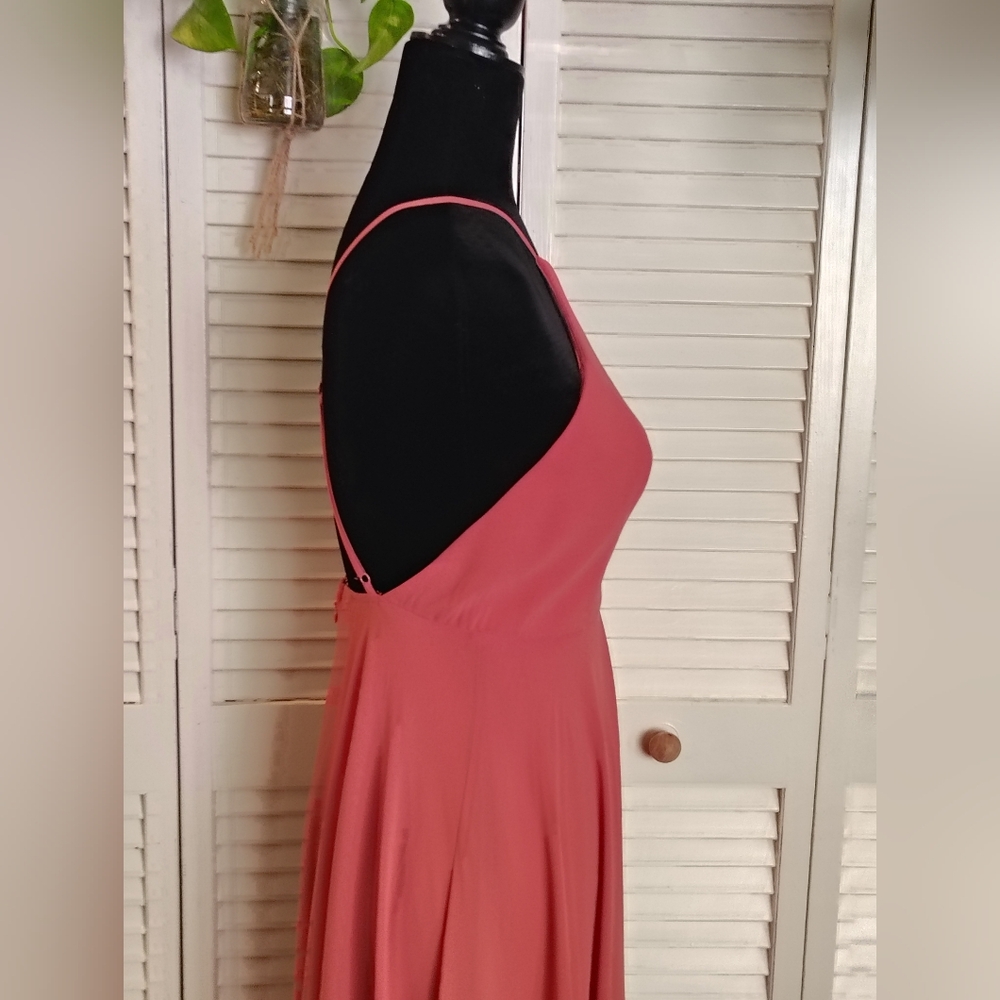 NWT - Lulus Dusty Rose Pink Strappy Maxi Dress Size S - Picture 5 of 14